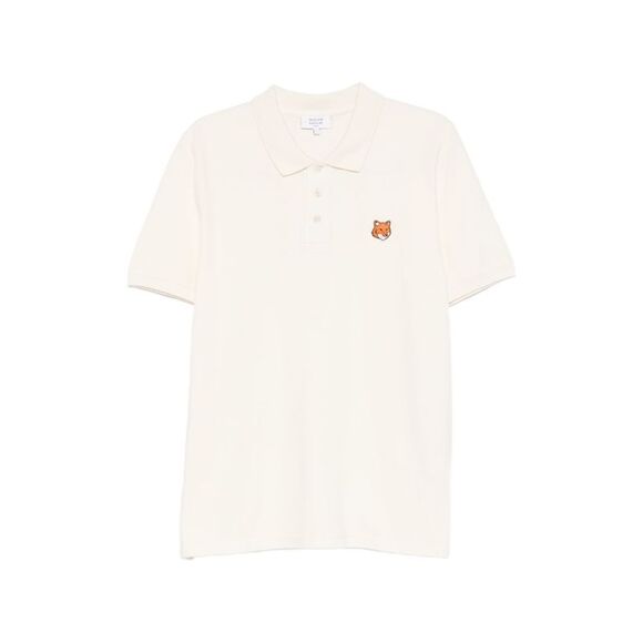 Maison Kitsune' Men Fox Head Cotton Polo Shirt